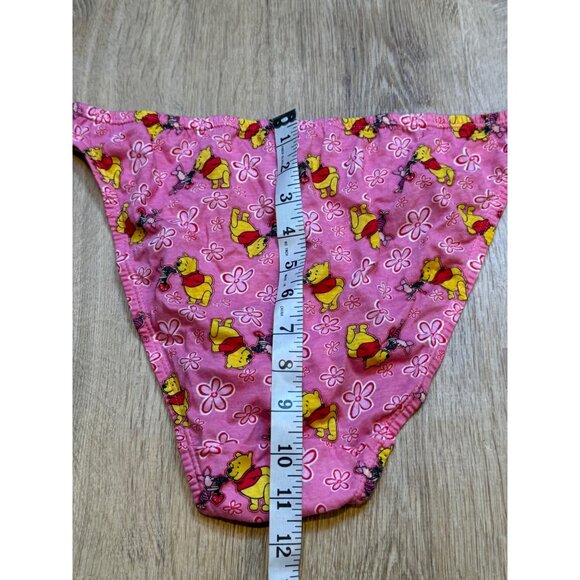 Vintage 90s Winnie Pooh Disney Womens Underwear Hi Cut Cotton Pink Floral Size 9 - Picture 4 of 7